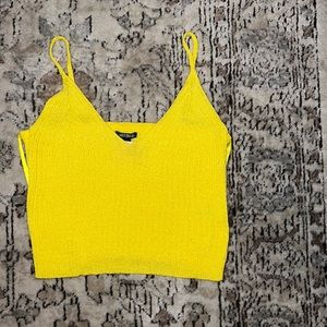 Yellow crochet tank top